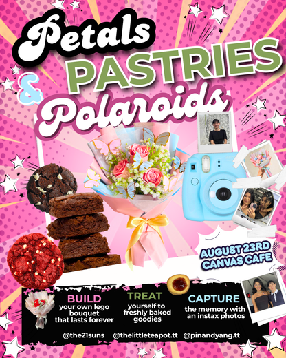 BUILD YOUR OWN LEGO BOUQUET: PETALS PASTRIES AND POLAROIDS
