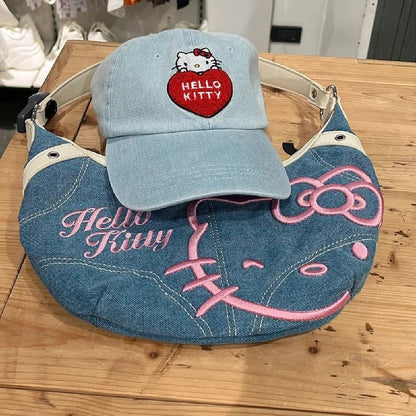 Sanrio Denim Crescent Bag