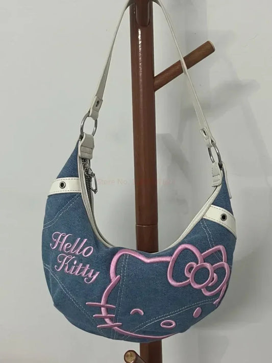 Sanrio Denim Crescent Bag