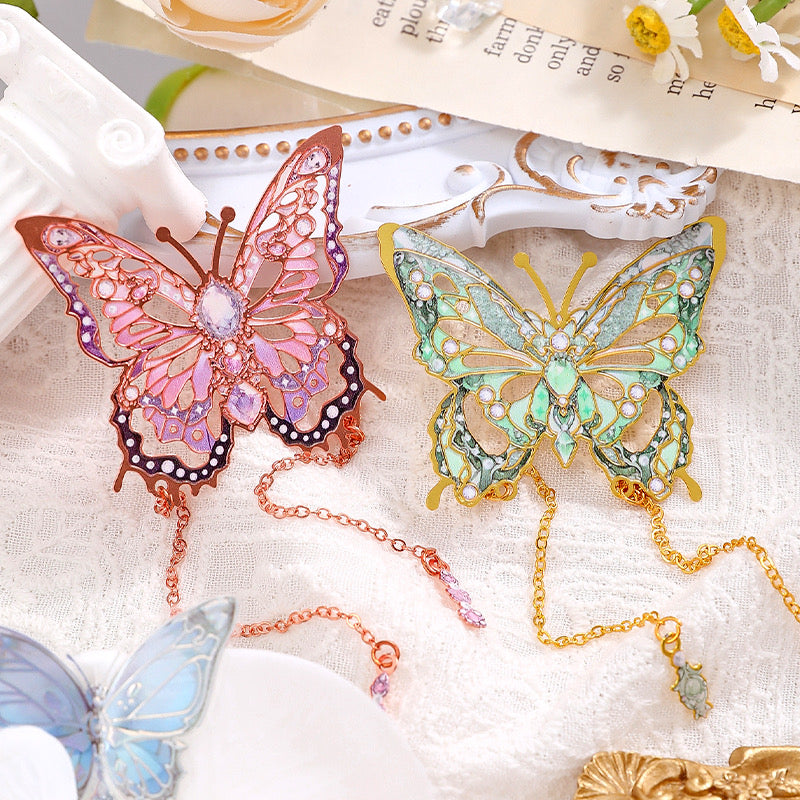 Ethereal Butterfly Brass Bookmarks