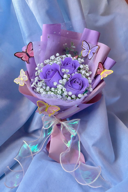 Romantic Purple Rose Bouquet