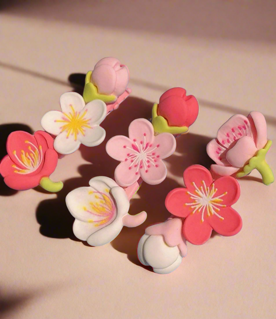 Cherry Blossom Hair Clips