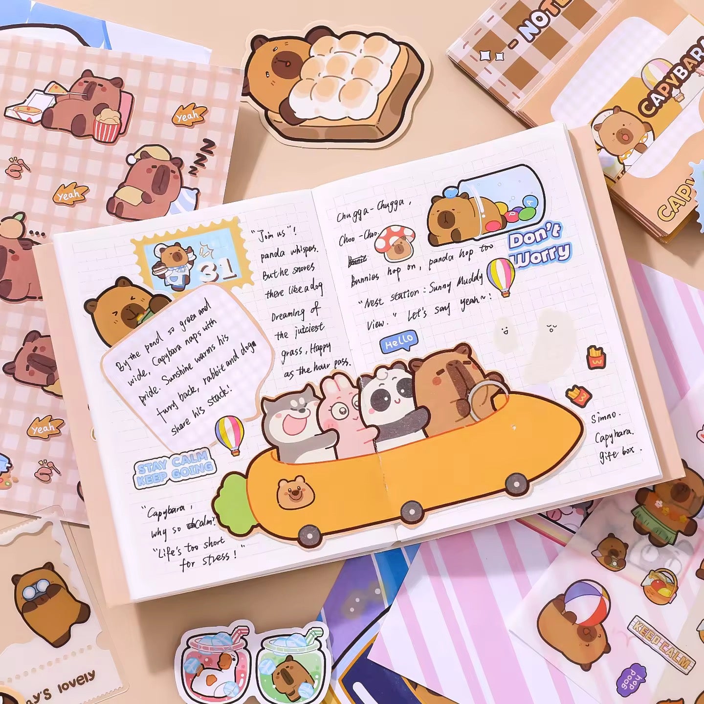 Happy Capybara Journal Set